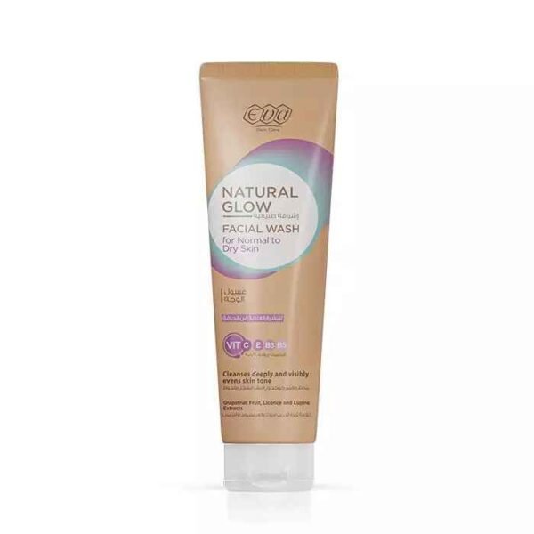 Eva natural glow facial wash for normal and dry skin