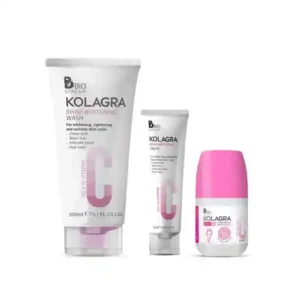 Kolagra bikini whitening + cleanser + roll on