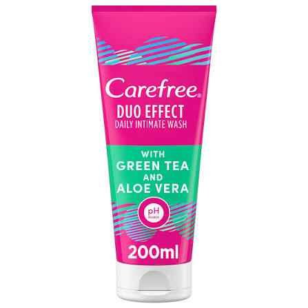 Carefree Daily Intimate Wash with green tea and aloe vera 200ml
