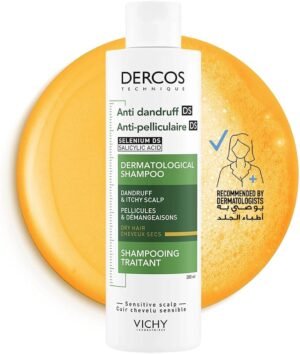 dercos antidandruff shampoo for itchy scalp & dry hair 200 ml